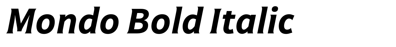 Mondo Bold Italic